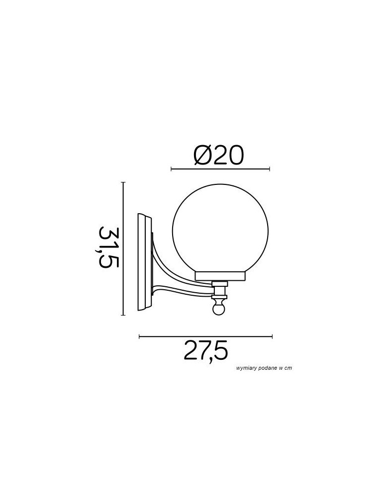 Outdoor wall lamps - SU-MA Balls Classic K 3012/1/K 200 Wall lamp. - product kolory-swiatla.pl 3