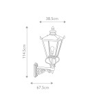 Outdoor wall lamps - Elstead Lighting Wilmslow wall lantern - 1 light source IP23 WSLB1-BLACK - product 5