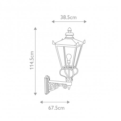 Elstead Lighting Latarnia naścienna Wilmslow - 1 źródło światła IP23 WSLB1-BLACK