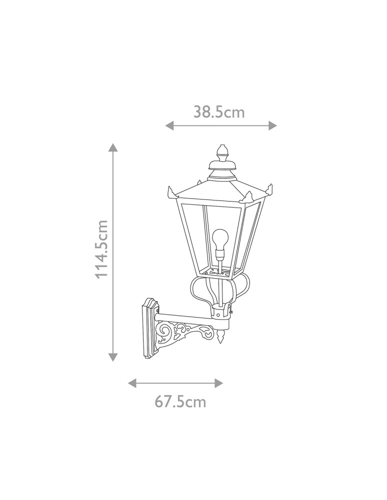 Outdoor wall lamps - Elstead Lighting Wilmslow wall lantern - 1 light source IP23 WSLB1-BLACK - product kolory-swiatla.pl 5