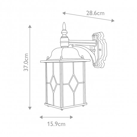 Elstead Lighting Latarnia naścienna Wexford - 1 źródło światła IP23 WX2