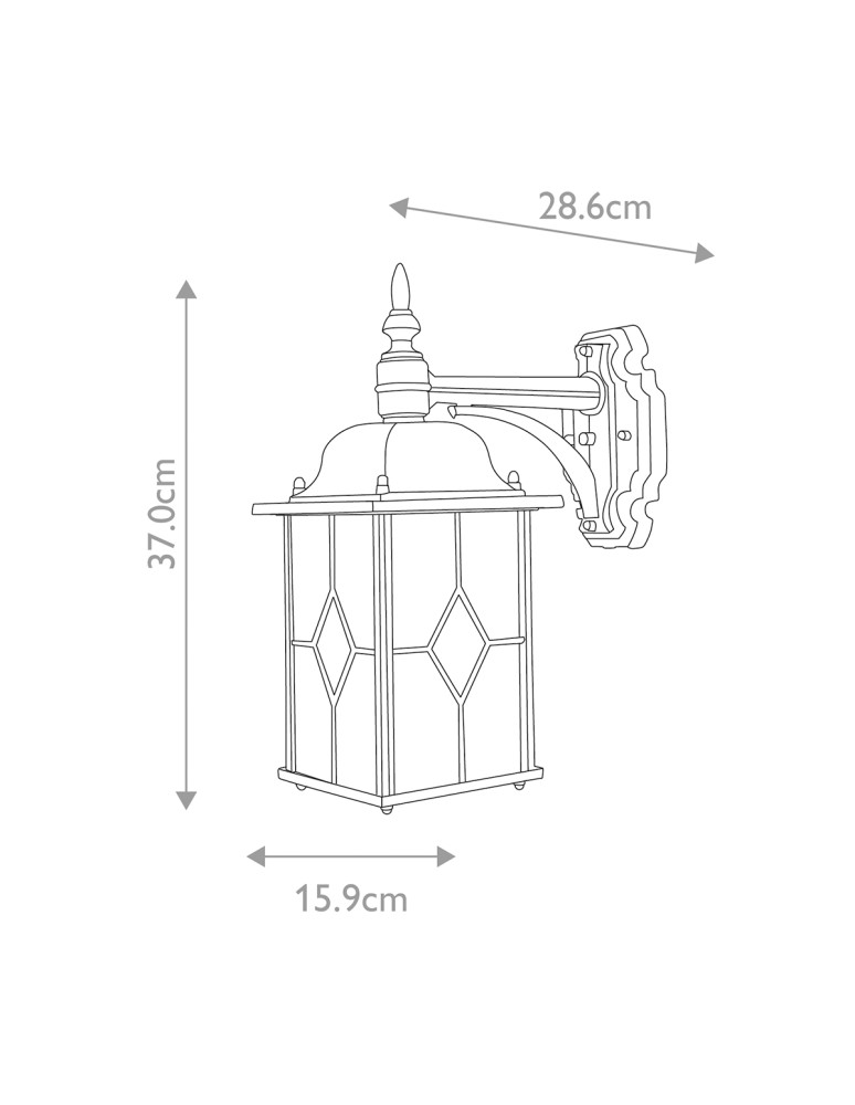 Outdoor wall lamps - Elstead Lighting Wexford wall lantern - 1 light source IP23 WX2 - product kolory-swiatla.pl 5