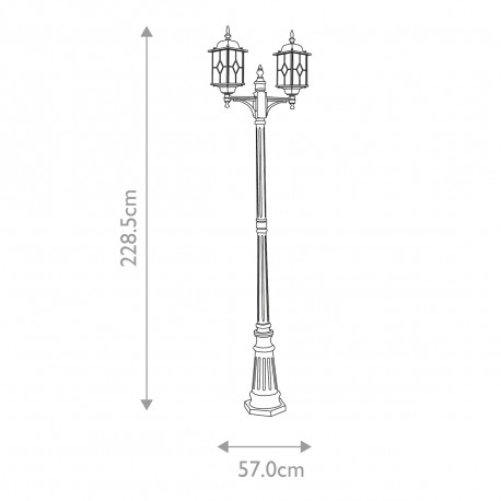 Elstead Lighting Latarnia stojąca Wexford - 2 źródła światła IP44 WX8