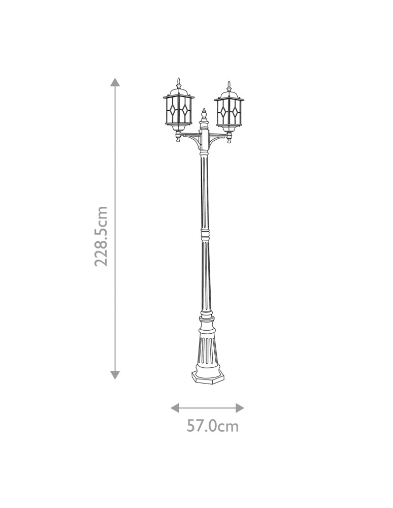 Outdoor lanterns - Elstead Lighting Wexford standing lantern - 2 light sources IP44 WX8 - product kolory-swiatla.pl 2