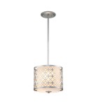 Pendant lamps - Elstead Lighting Ziggy small pendant lamp - 1 light source - Lacquered silver ZIGGY-1P-S-LS - product 1
