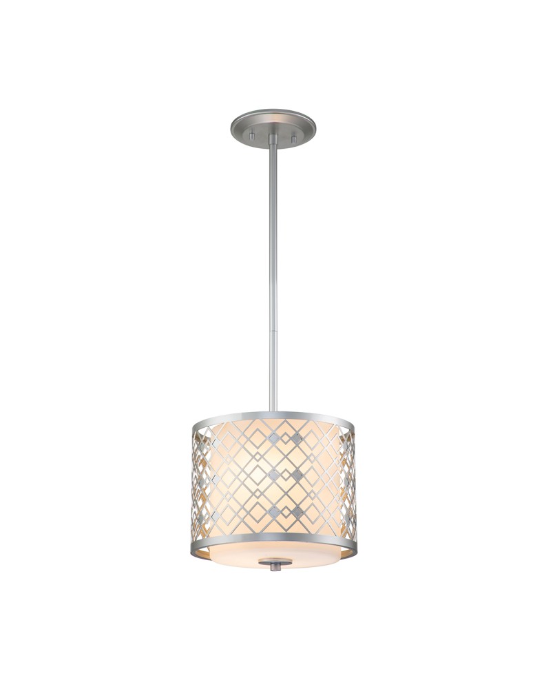 Pendant lamps - Elstead Lighting Ziggy small pendant lamp - 1 light source - Lacquered silver ZIGGY-1P-S-LS - product kolory-swiatla.pl 1