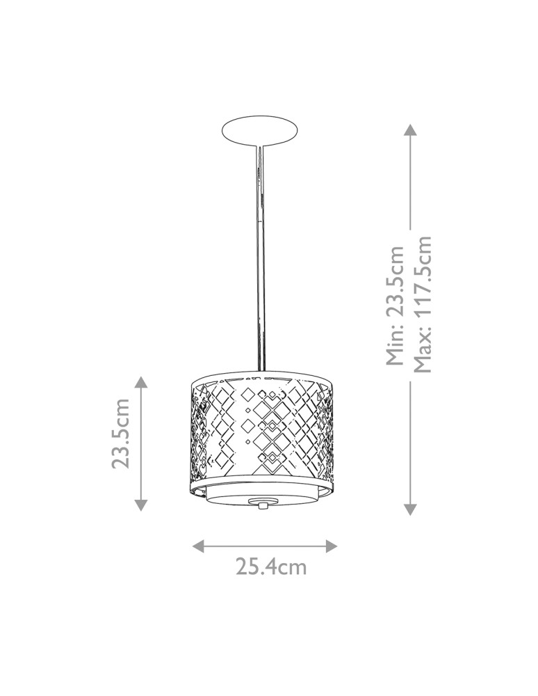 Elstead Lighting Mała lampa wisząca Ziggy - 1 źródło światła - Lakierowane srebro ZIGGY-1P-S-LS