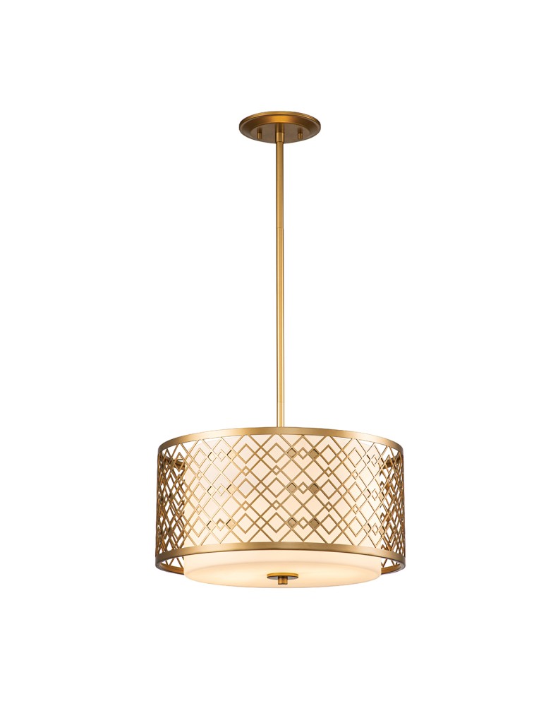 Elstead Lighting Średnia lampa wisząca Ziggy - 2 źródła światła - Lakierowane złoto ZIGGY-2P-M-LG