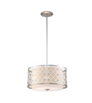 Elstead Lighting Średnia lampa wisząca Ziggy - 2 źródła światła - Lakierowane srebro ZIGGY-2P-M-LS