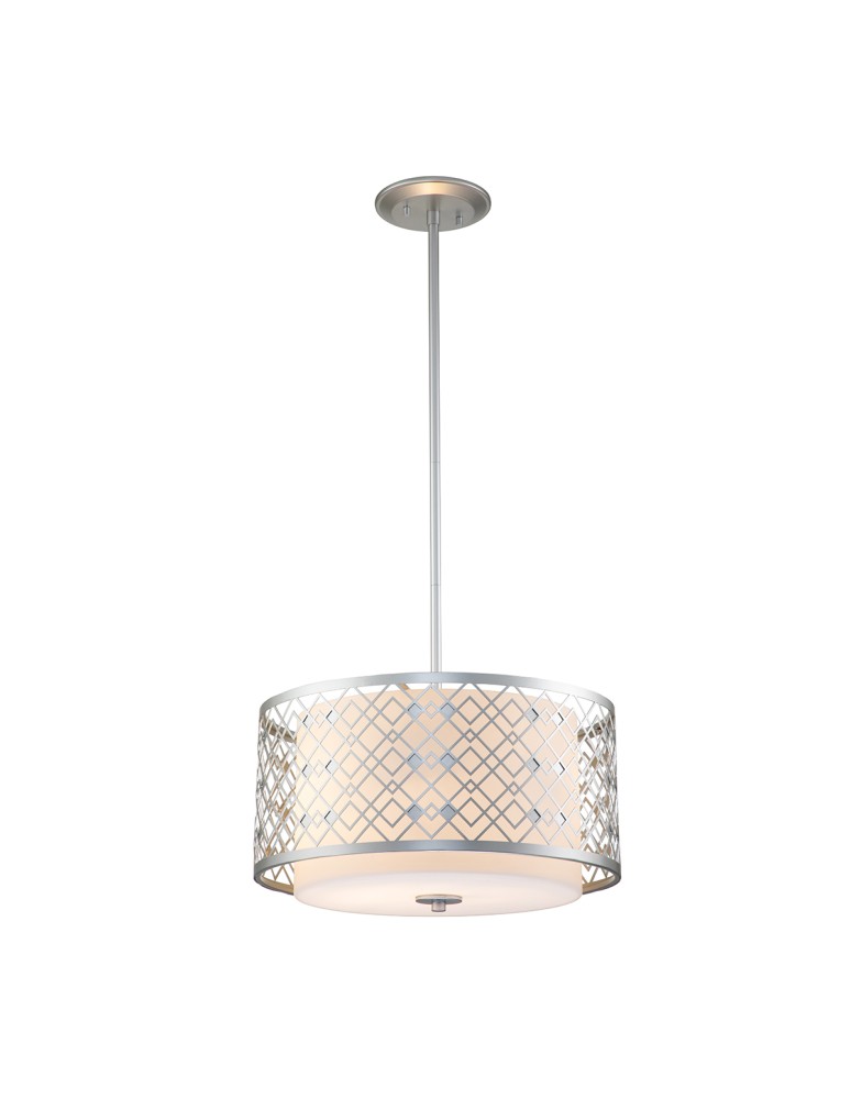Pendant lamps - Elstead Lighting Ziggy medium pendant lamp - 2 light sources - Lacquered silver ZIGGY-2P-M-LS - product kolory-swiatla.pl 1