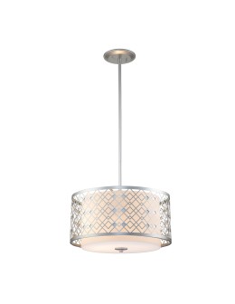 Elstead Lighting Średnia lampa wisząca Ziggy - 2 źródła światła - Lakierowane srebro ZIGGY-2P-M-LS