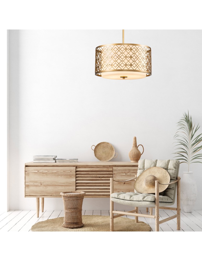 Pendant lamps - Elstead Lighting Ziggy medium pendant lamp - 2 light sources - Lacquered silver ZIGGY-2P-M-LS - product kolory-swiatla.pl 2