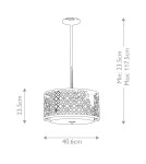 Pendant lamps - Elstead Lighting Ziggy medium pendant lamp - 2 light sources - Lacquered silver ZIGGY-2P-M-LS - product 3