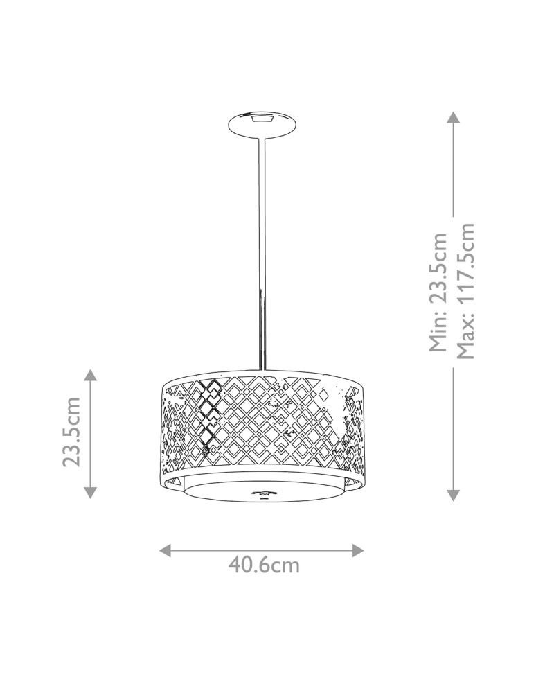Elstead Lighting Średnia lampa wisząca Ziggy - 2 źródła światła - Lakierowane srebro ZIGGY-2P-M-LS