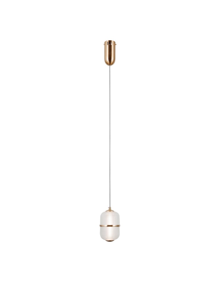 Single pendant lamps - ITALUX Alani Pendant 1xLED 6W 3000K Gold PND-34375-1-HBR - product kolory-swiatla.pl 1