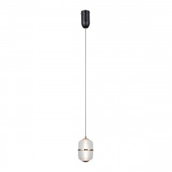 ITALUX Alani Wisząca 1xLED 6W 3000K Czarny mat, złoty PND-34375-1-BK