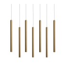 Pendant tube lamps - ITALUX Valdes Pendant 7xLED 35W from 3000K to 6000K Gold PND-22302-7-GD - product 2