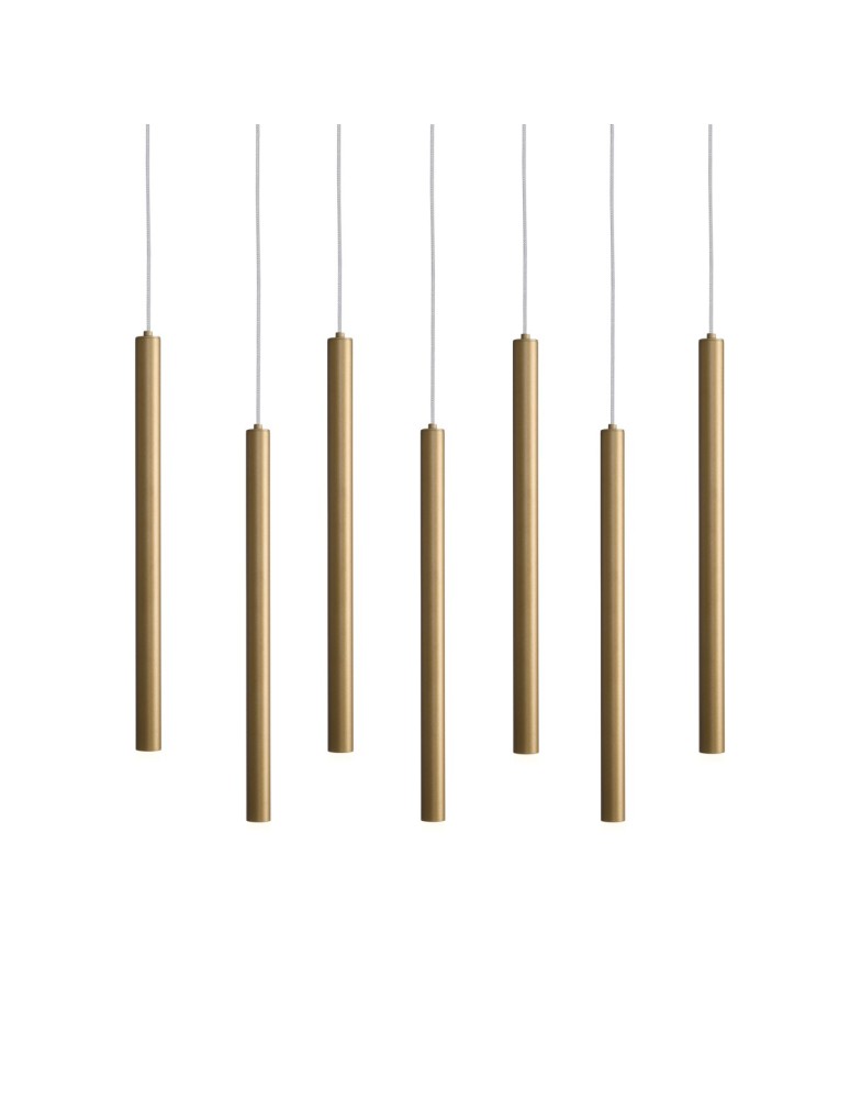 Pendant tube lamps - ITALUX Valdes Pendant 7xLED 35W from 3000K to 6000K Gold PND-22302-7-GD - product kolory-swiatla.pl 2