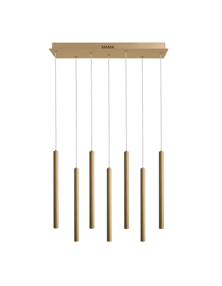 Pendant tube lamps - ITALUX Valdes Pendant 7xLED 35W from 3000K to 6000K Gold PND-22302-7-GD - product kolory-swiatla.pl 1