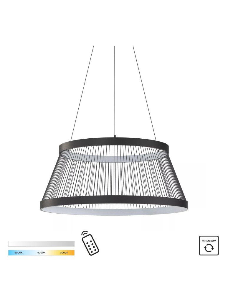 LED pendant lamps - Zuma Line BALU BLACK MD3328-2M-3BT Pendant. - product kolory-swiatla.pl 2