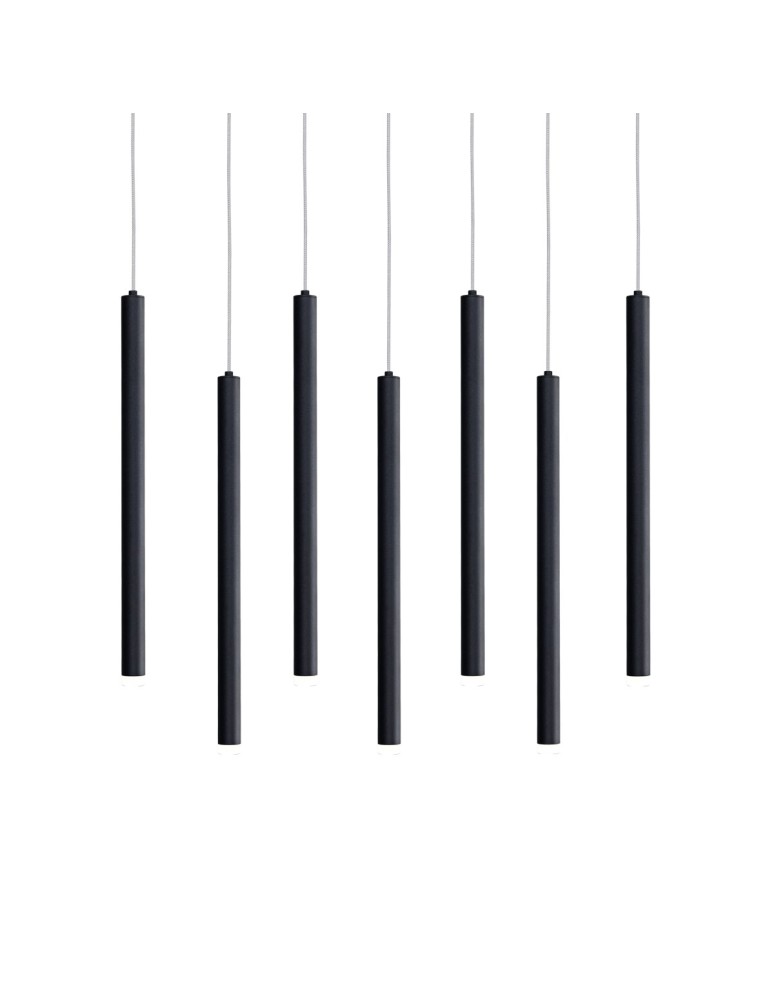 Pendant tube lamps - ITALUX Valdes Pendant 7xLED 35W from 3000K to 6000K Black PND-22302-7-BK - product kolory-swiatla.pl 2