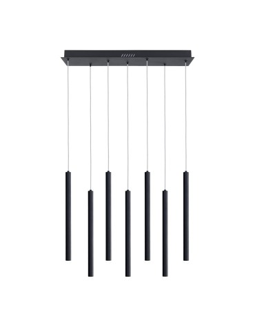 ITALUX Valdes Pendant 7xLED 35W from 3000K to 6000K Black PND-22302-7-BK