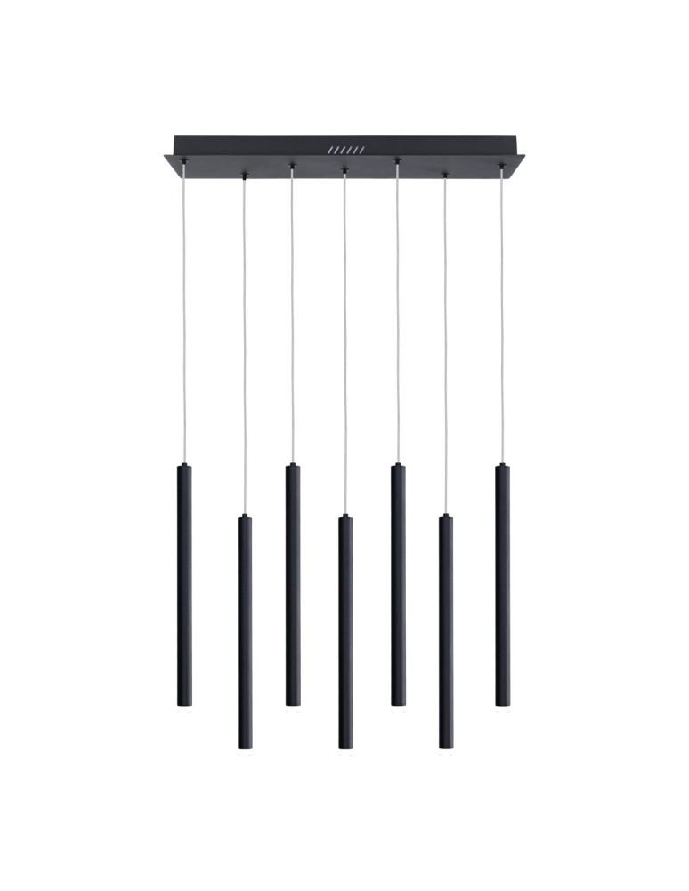 Pendant tube lamps - ITALUX Valdes Pendant 7xLED 35W from 3000K to 6000K Black PND-22302-7-BK - product kolory-swiatla.pl 1