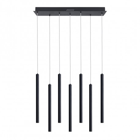 ITALUX Valdes Wisząca 7xLED 35W od 3000K do 6000K Czarny PND-22302-7-BK