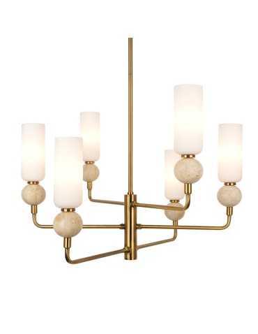 ITALUX Santos Pendant Chandelier G9 40W Brass PND-95331-6-BRSS - product 2