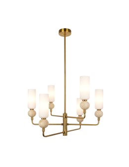 ITALUX Santos Wisząca Żyrandol G9 40W Mosiężny PND-95331-6-BRSS