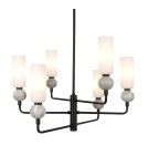 6 point chandelier - ITALUX Santos Pendant Chandelier G9 40W Matte Black PND-95331-6-BK - product 2