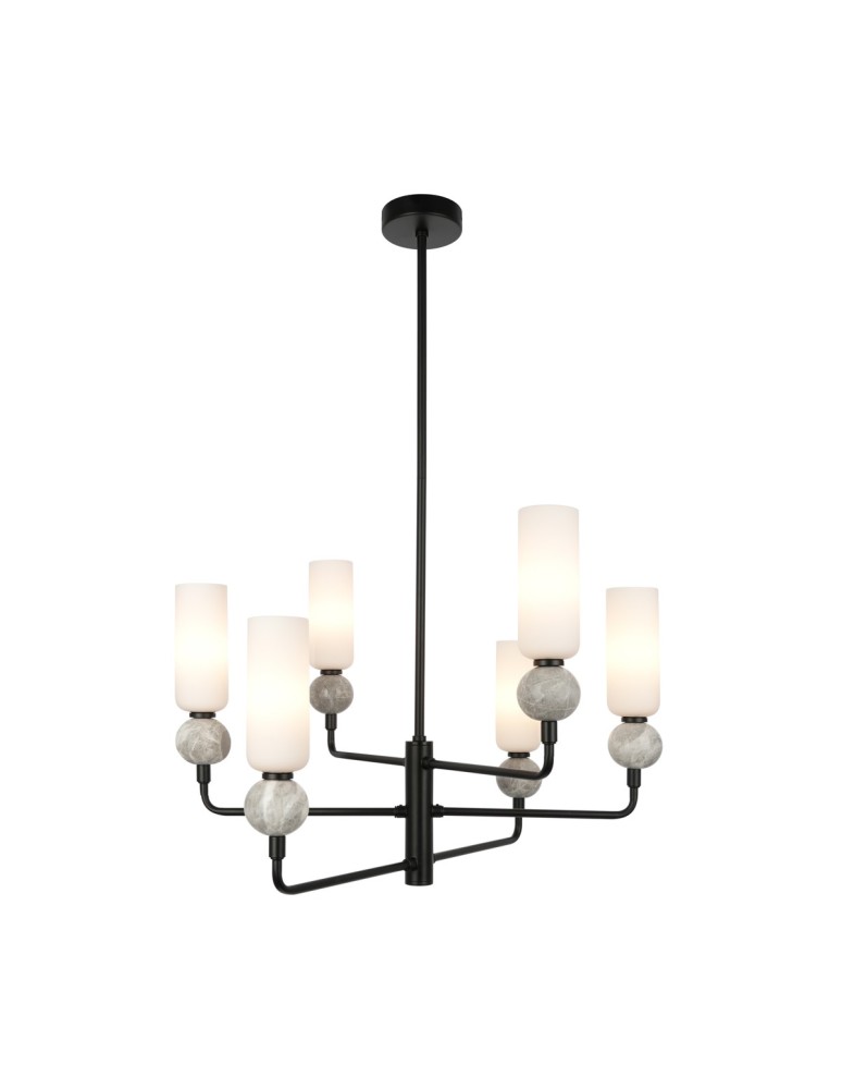 ITALUX Santos Wisząca Żyrandol G9 40W Czarny mat PND-95331-6-BK