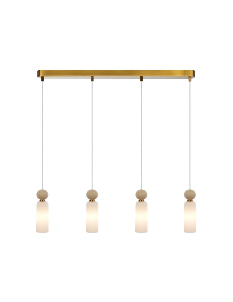 Pendant lamps on a strip - ITALUX Santos Pendant G9 40W Brass PND-95331-4-BRSS - product kolory-swiatla.pl 1