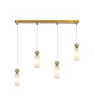 Pendant lamps on a strip - ITALUX Santos Pendant G9 40W Brass PND-95331-4-BRSS - product 2