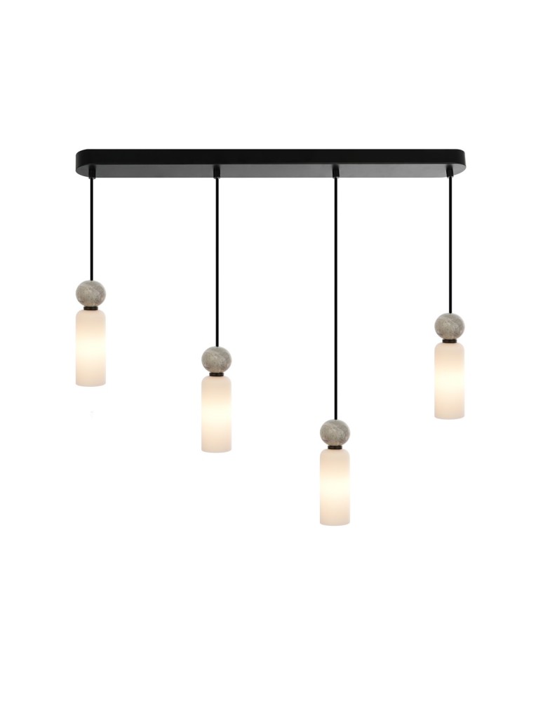 Pendant lamps on a strip - ITALUX Santos Pendant G9 40W Matte Black PND-95331-4-BK - product kolory-swiatla.pl 2