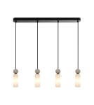 Pendant lamps on a strip - ITALUX Santos Pendant G9 40W Matte Black PND-95331-4-BK - product 1