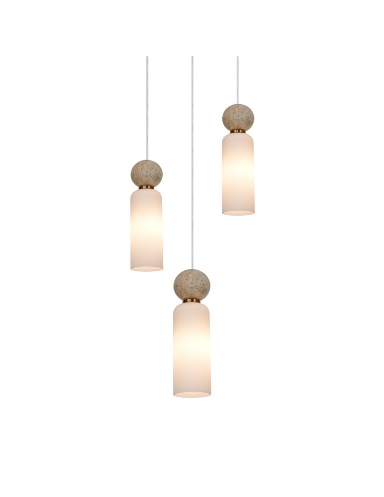 Triple pendant lamps - ITALUX Santos Pendant G9 40W Brass PND-95331-3-BRSS - product kolory-swiatla.pl 2