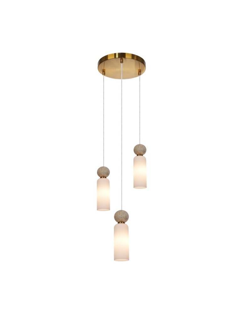 Triple pendant lamps - ITALUX Santos Pendant G9 40W Brass PND-95331-3-BRSS - product kolory-swiatla.pl 1