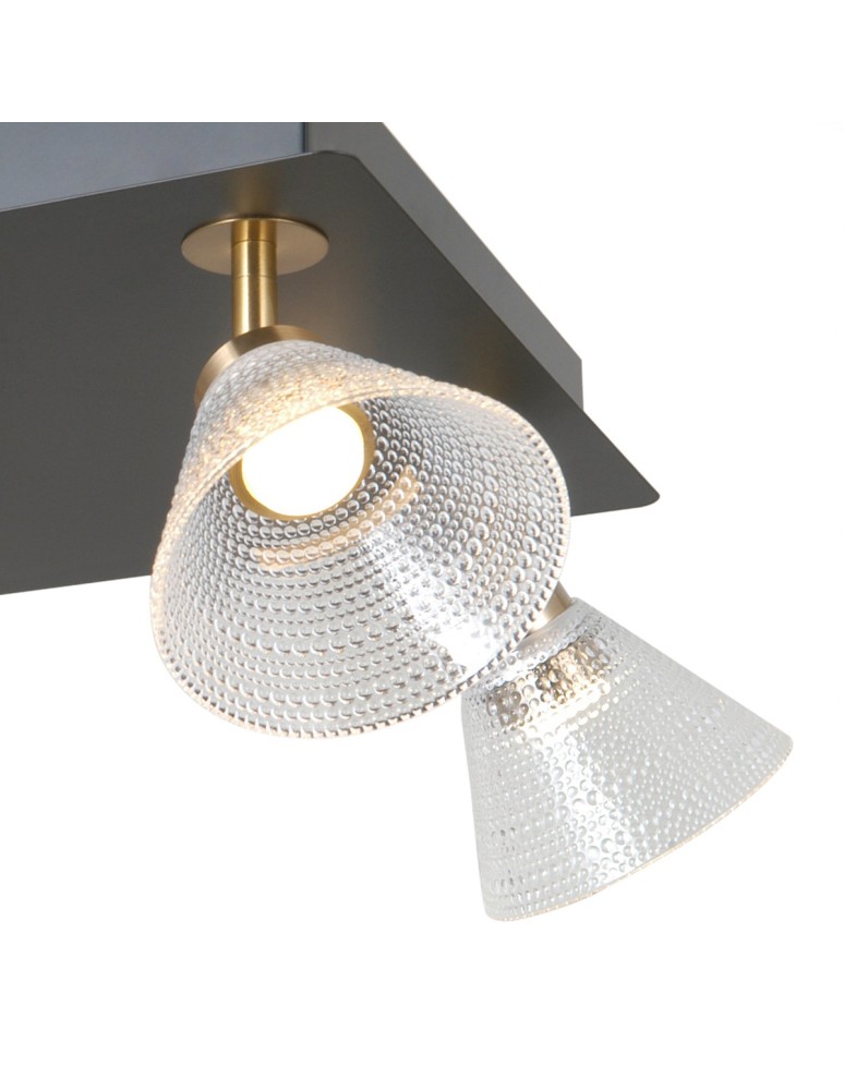 ITALUX Orella Sufitowa 4xLED 16W 3000K Czarny mat, złoty WL-34393-4S-BK-HBR ITALUX Orella Sufitowa 4xLED 16W 3000K Czarny mat, złoty WL-34393-4S-BK-HBR