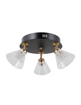 ITALUX Orella Ceiling 3xLED 12W 3000K Matte black, gold WL-34393-3R-BK-HBR - product 2
