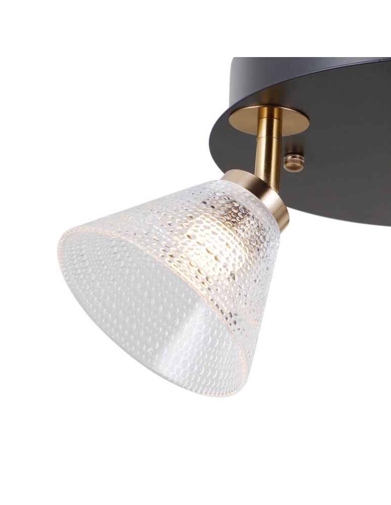 ITALUX Orella Sufitowa 3xLED 12W 3000K Czarny mat, złoty WL-34393-3R-BK-HBR