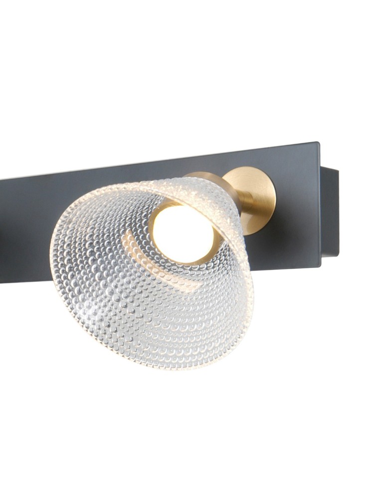 Spotlight ceiling lamps - ITALUX Orella Ceiling/Wall lamp 3xLED 12W 3000K Matte black, gold WL-34393-3-BK-HBR - product kolory-swiatla.pl 3