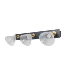 Spotlight ceiling lamps - ITALUX Orella Ceiling/Wall lamp 3xLED 12W 3000K Matte black, gold WL-34393-3-BK-HBR - product 2