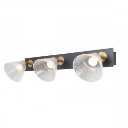 ITALUX Orella Sufitowa/Ścienna 3xLED 12W 3000K Czarny mat, złoty WL-34393-3-BK-HBR