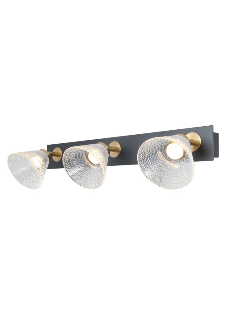 Spotlight ceiling lamps - ITALUX Orella Ceiling/Wall lamp 3xLED 12W 3000K Matte black, gold WL-34393-3-BK-HBR - product kolory-swiatla.pl 1