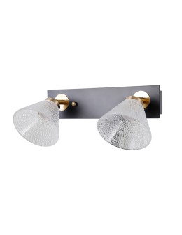 ITALUX Orella Ceiling/Wall lamp 2xLED 8W 3000K Matte black, gold WL-34393-2-BK-HBR - product 2