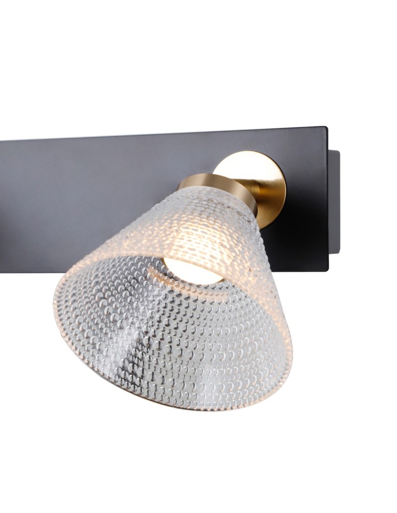 ITALUX Orella Sufitowa/Ścienna 2xLED 8W 3000K Czarny mat, złoty WL-34393-2-BK-HBR ITALUX Orella Sufitowa/Ścienna 2xLED 8W 3000K Czarny mat, złoty WL-34393-2-BK-HBR