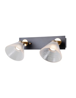 ITALUX Orella Ceiling/Wall lamp 2xLED 8W 3000K Matte black, gold WL-34393-2-BK-HBR