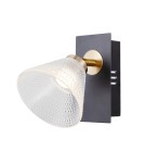 Wall lights - ITALUX Orella Ceiling/Wall Mount 1xLED 4W 3000K Matte Black, Gold WL-34393-1-BK-HBR - product 1