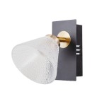 Wall lights - ITALUX Orella Ceiling/Wall Mount 1xLED 4W 3000K Matte Black, Gold WL-34393-1-BK-HBR - product 2
